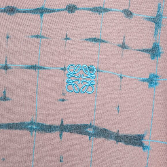 Loewe Pink Embroidered Tie-Dyed Cotton-Jersey T-Shirt - Picture 7 of 9